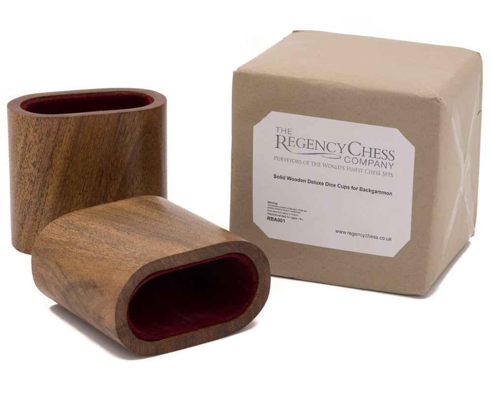 Solid Wooden Deluxe Dice Cups for Backgammon