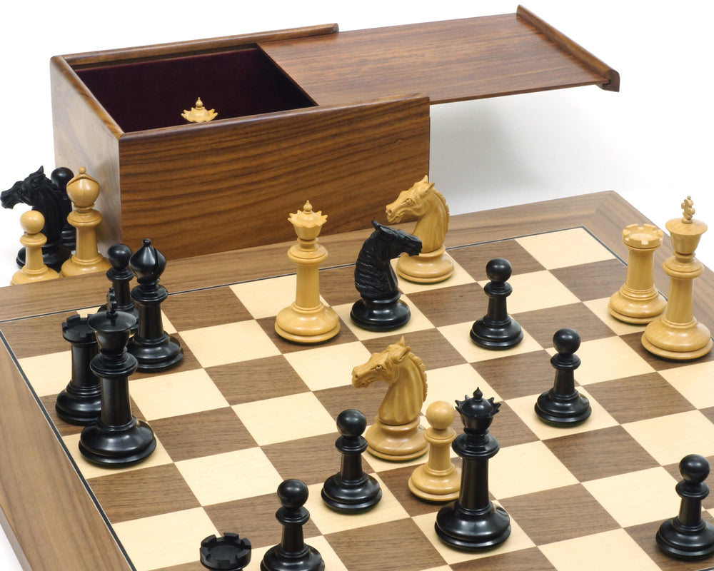 The Bath Ebony and Walnut Chess Set