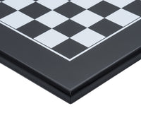 Close-up of 19.7 Inch Black and White Inlaid Chess Board by Italfama.