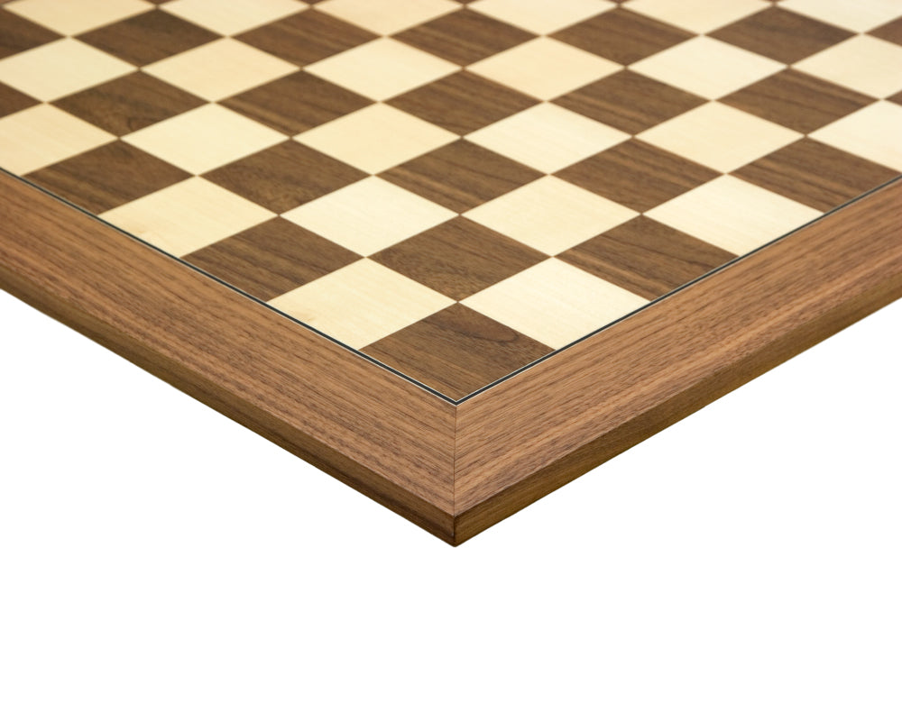 23.6 Inch Walnut and Maple Deluxe Chess Board with 2.36 Inch Playing Squares from Rechapados Ferrer of Spain