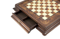 52cm Briarwood and Elm Chess Cabinet with Drawer