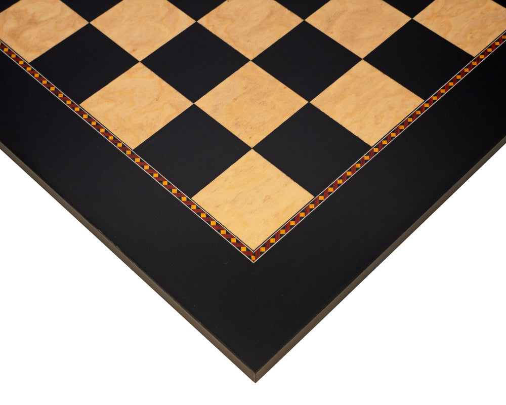 The Queen's Gambit Black Dyed Poplar and Ash Root Chessboard