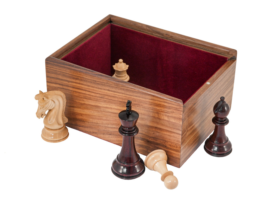 Wooden Chess Piece Case with Sliding Lid Large