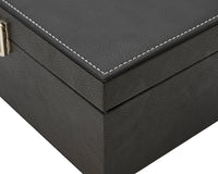 Black Leatherette Chess Piece Case