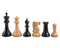 1849 Reproduction Staunton Ebony Chess Pieces - 10.2cm