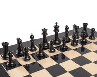 1849 Reproduction Staunton Ebony Chess Pieces - 10.2cm