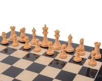 1849 Reproduction Staunton Ebony Chess Pieces - 10.2cm