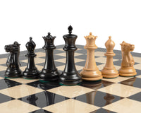 1849 Reproduction Staunton Ebony Chess Pieces - 10.2cm