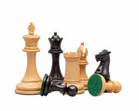 The Rochester Ebony Chess Pieces - 10.2cm