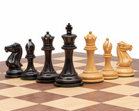 The Rochester Ebony Chess Pieces - 10.2cm