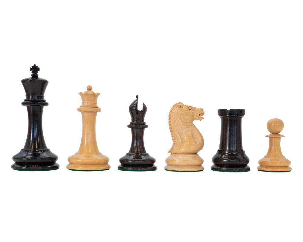 J J Cooke Edition Ebony & Boxwood Chess Pieces - 11.2cm