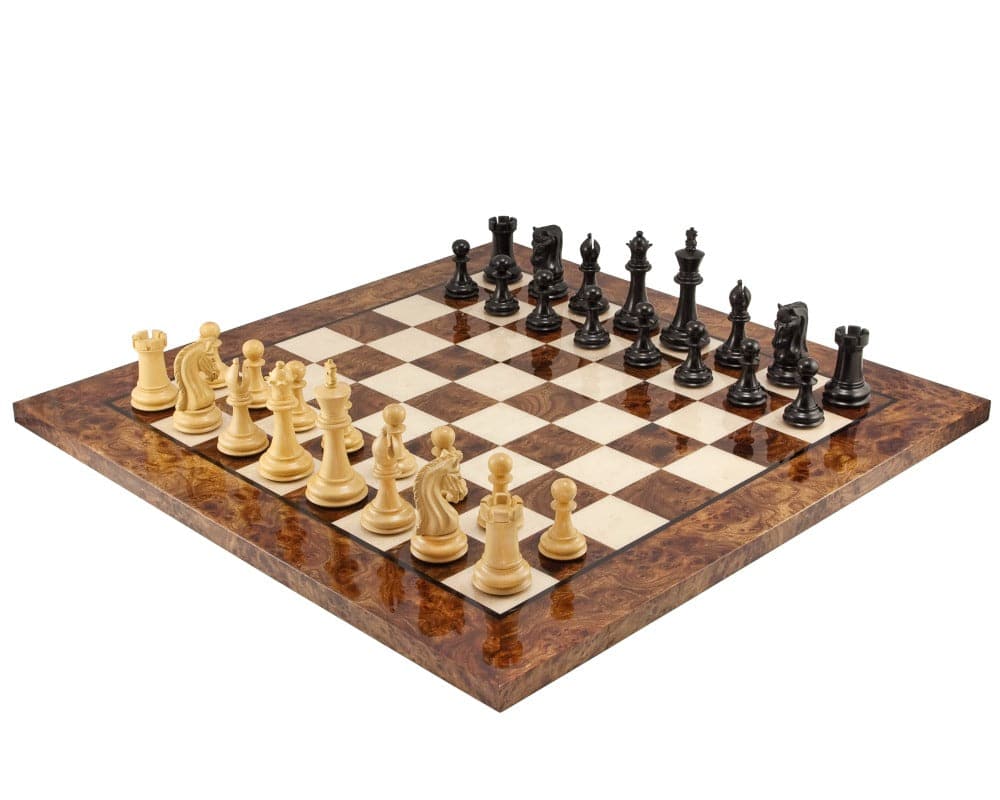 Canterbury Knight Ebony Luxury Chess Set