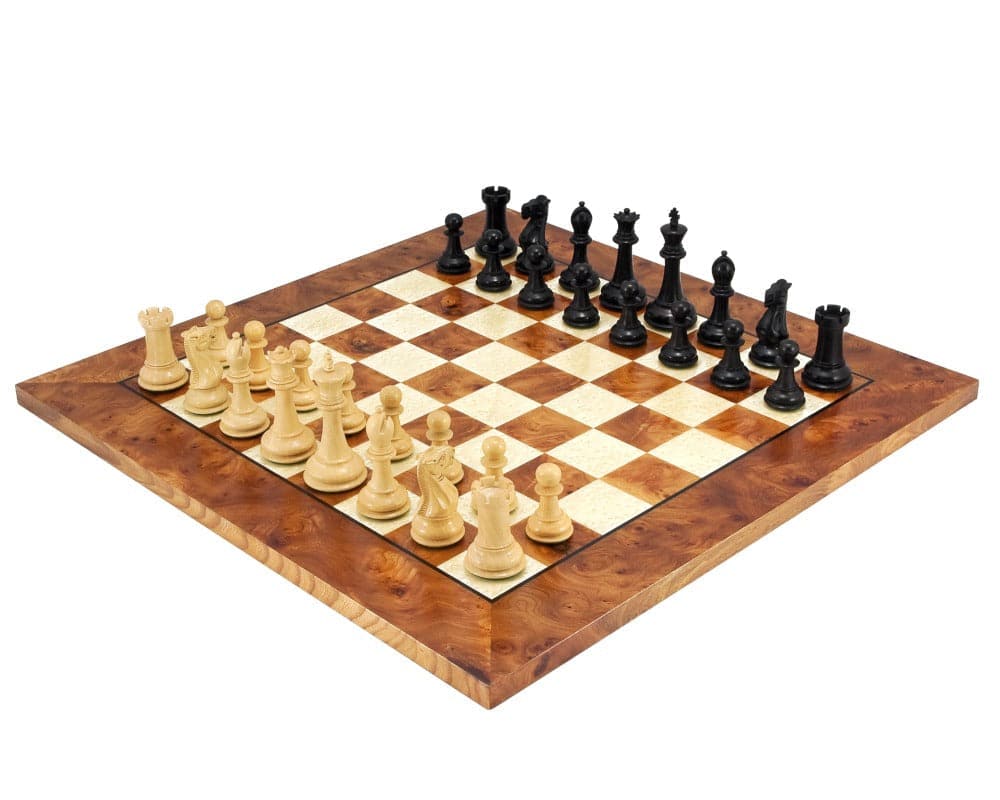 Victoria Burl Chess Set