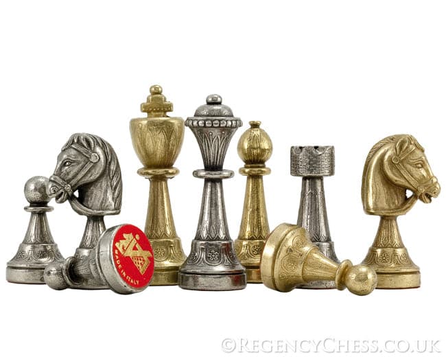 Finnesburg Brass and Olive Luxury Chess Set