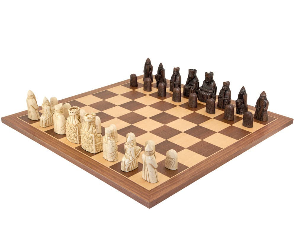 NEW! Ambassador Isle online Of Lewis Chess Set - Historical Wooden Chessboard 1831