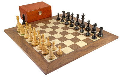 Parthenon Grand Ebony and Walnut Chess Set