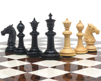 Classic Staunton Ebony & Dark Walnut Bath Series Grand Chess Set