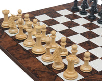 Classic Staunton Ebony & Dark Walnut Bath Series Grand Chess Set