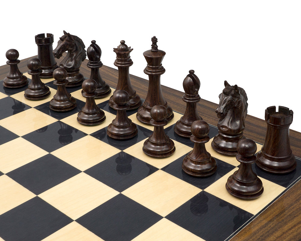 The Stretford Knight Luxury Rosewood Chess Set