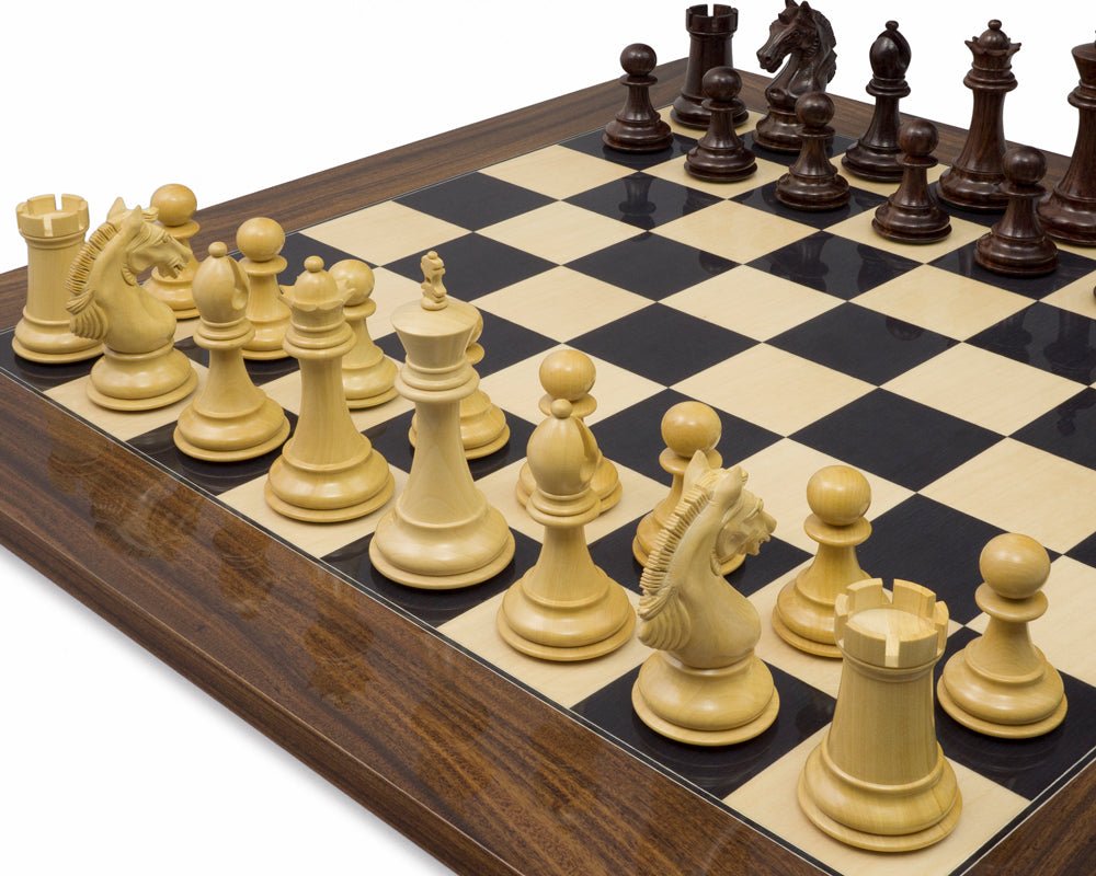 The Stretford Knight Luxury Rosewood Chess Set