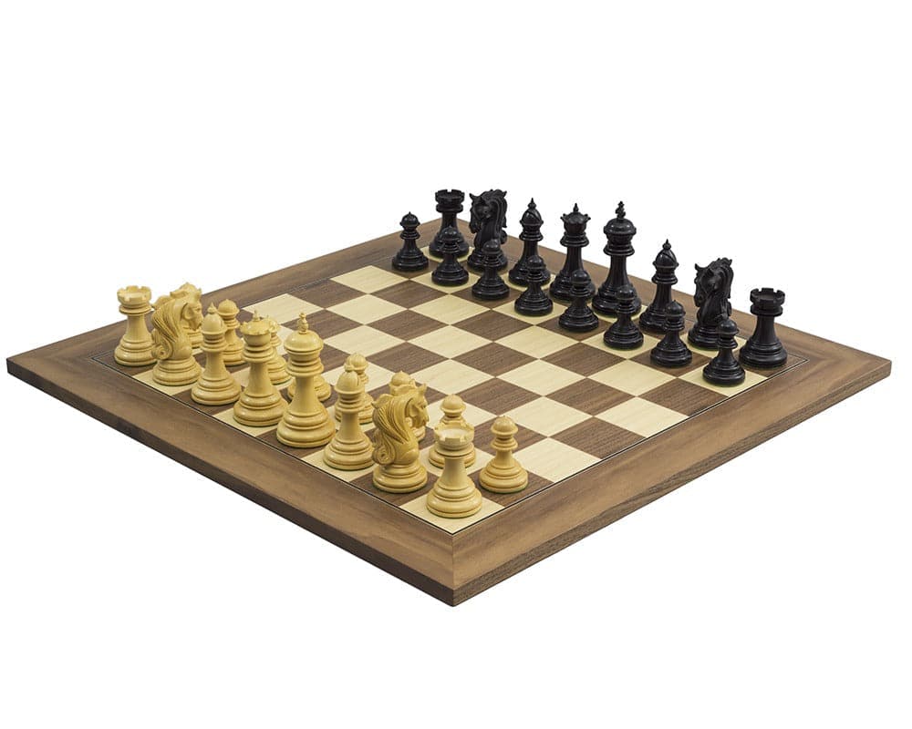 The Kingsgate Ebony and Walnut Chess Set