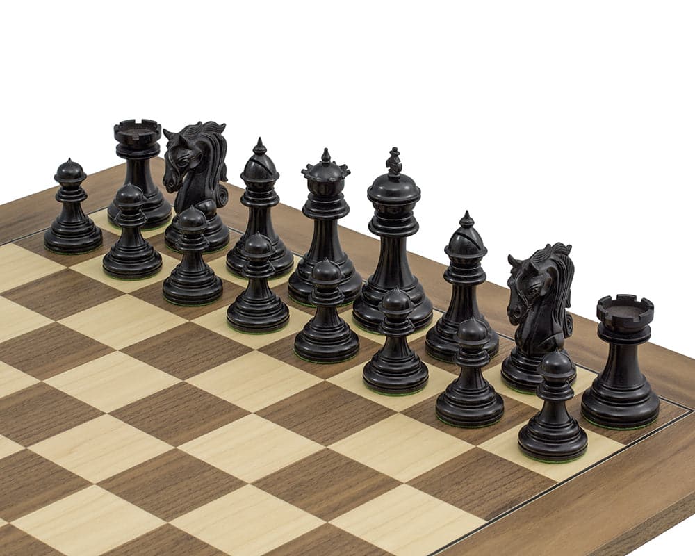 The Kingsgate Ebony and Walnut Chess Set (Hover Image)