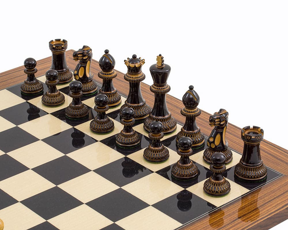 The Burnt Parker Palisander Chess Set (Hover Image)