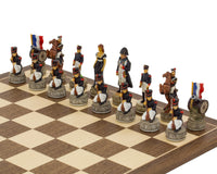 The Battle of Waterloo Hand-Painted Themed Chess Set by Italfama