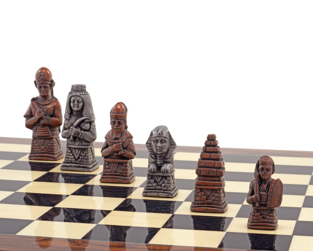 The Berkeley Chess Egyptian Metal & and Palisander Chess Set (Hover Image)