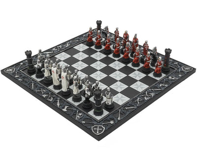 The Knights Templar Crusade Hand-Painted Themed Chess Set by Italfama