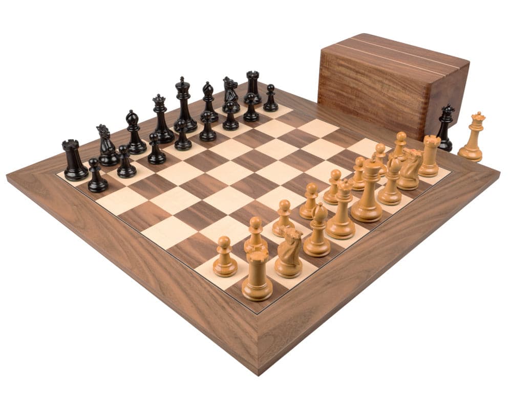 The 1869 Reproduction Staunton Ebony and Walnut Grand Luxury Chess Set