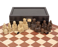 The Regency Isle of Lewis and Mahogany Mid-Sized Chess Set