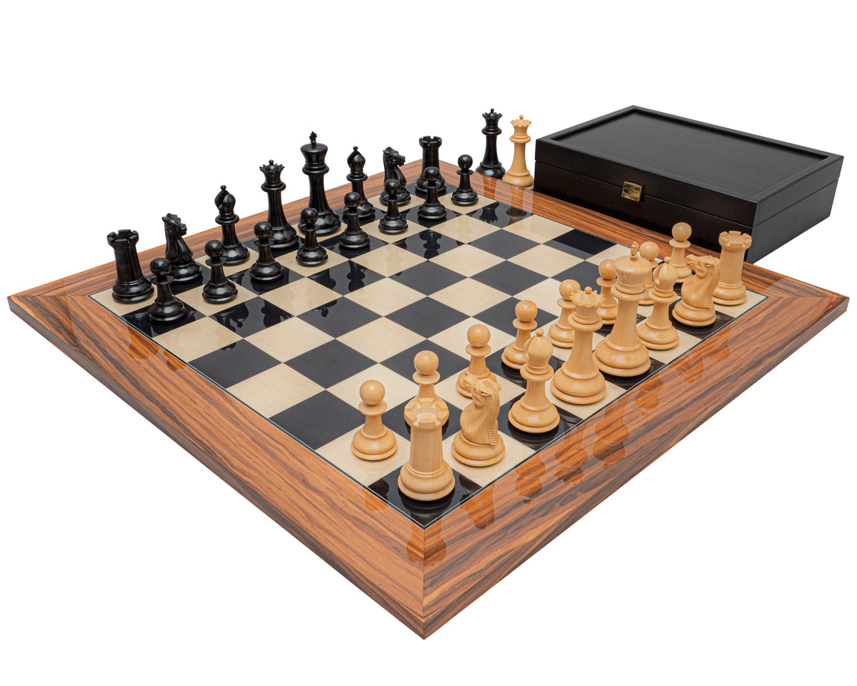 Luxury 1849 Staunton Ebony & Palisander Chess Set