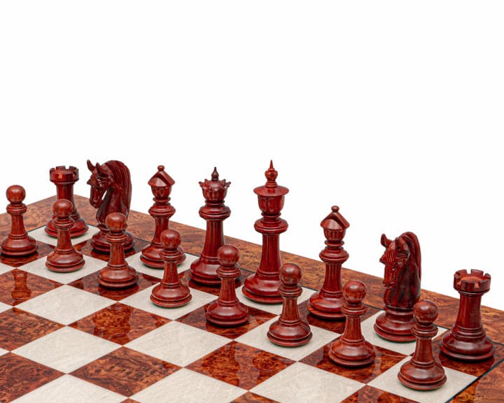 The Blackburne Padauk and Briarwood Luxury Chess Set (Hover Image)