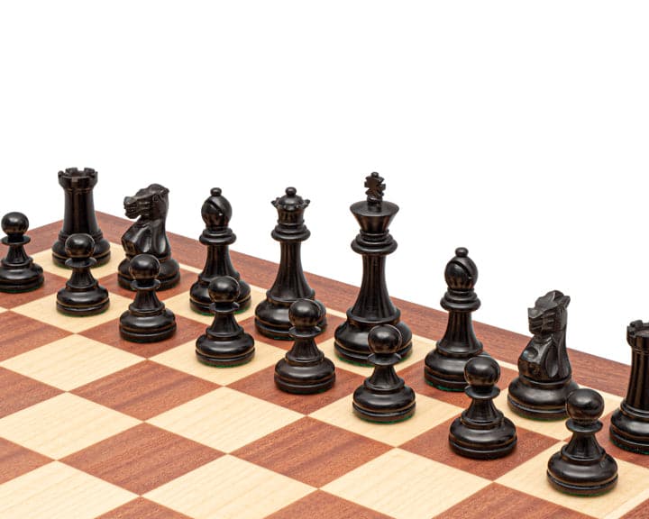 The British Staunton Black and Mahogany Chess Set (Hover Image)