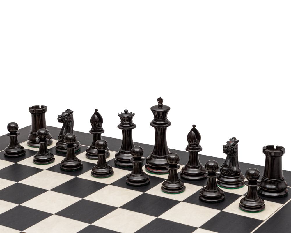 The 1849 Original Staunton Ebony and Black Grand Chess Set (Hover Image)