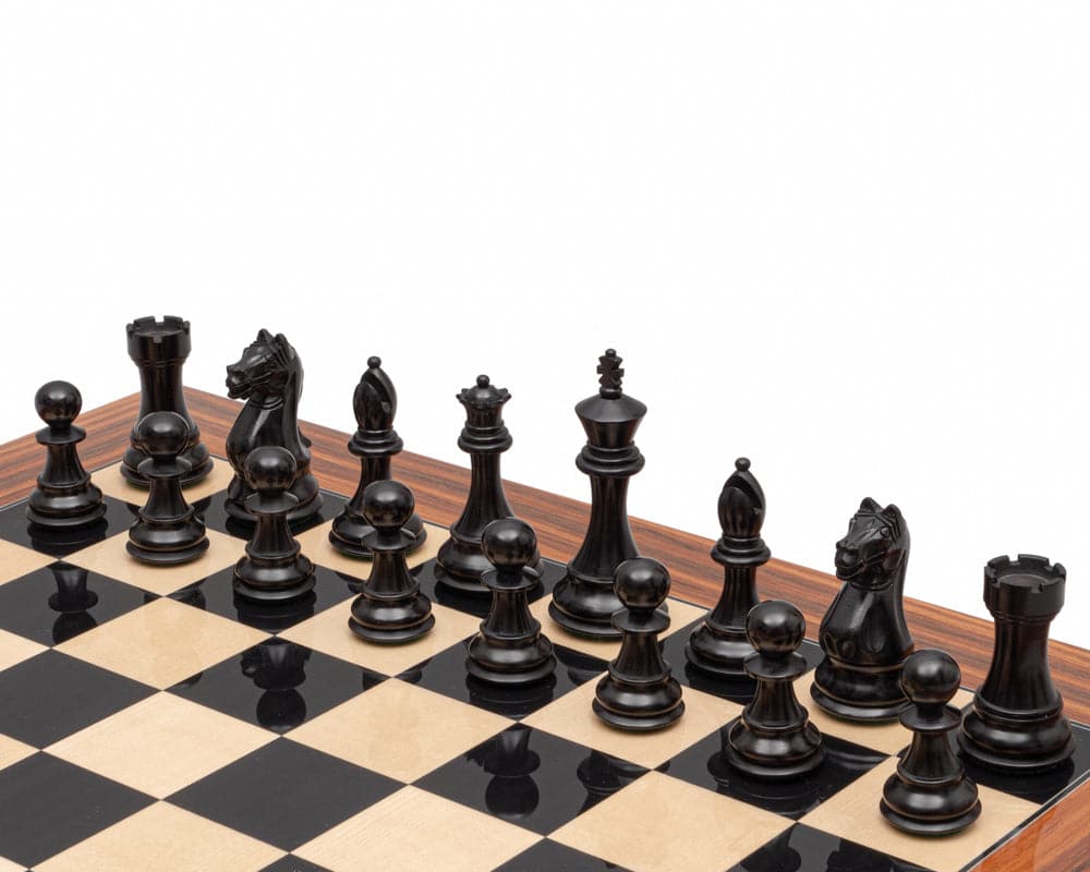 The Fierce Knight Black and Palisander Chess Set (Hover Image)