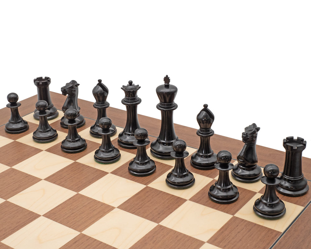 The 1849 Reproduction Ebony and Walnut Luxury Chess Set (Hover Image)