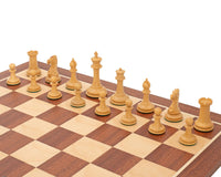 The JJ Cooke Edition Black and Mahogany Chess Set with Case and Clock